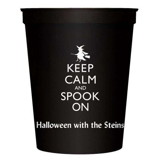 Keep Calm and Spook On Stadium Cups